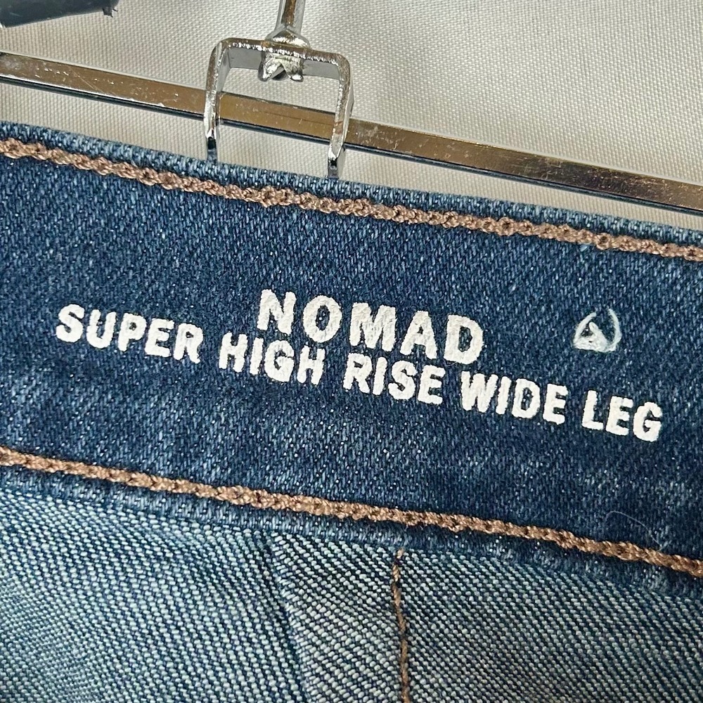 Nicole Miller New York Nomad Super High Rise Wide Leg Jeans Dark Wash Size 14 - Picture 10 of 11